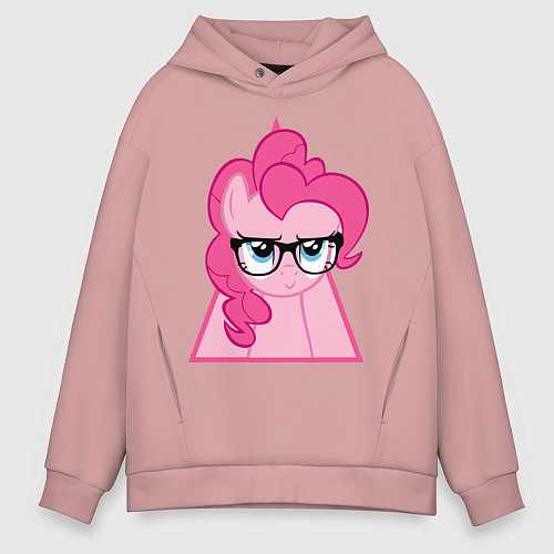 Мужское худи оверсайз Pinky Pie hipster / Пыльно-розовый – фото 1