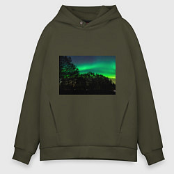 Мужское худи оверсайз Северное сияние