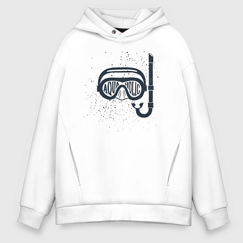 Мужское худи оверсайз Aquaholic / Белый – фото 1