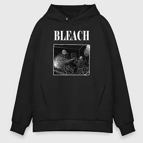 Мужское худи оверсайз Nirvana рисунок для Альбома Bleach / Черный – фото 1