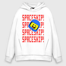 Толстовка оверсайз мужская Spaceship, цвет: белый