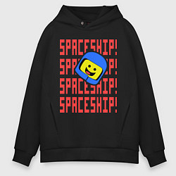Толстовка оверсайз мужская Spaceship, цвет: черный