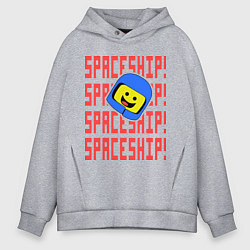 Толстовка оверсайз мужская Spaceship, цвет: меланж