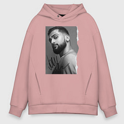 Толстовка оверсайз мужская Jony, цвет: пыльно-розовый