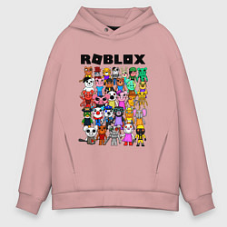 Толстовка оверсайз мужская ROBLOX PIGGY, цвет: пыльно-розовый