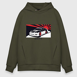 Толстовка оверсайз мужская Дрифт, цвет: хаки