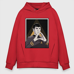 Толстовка оверсайз мужская Spock Z, цвет: красный