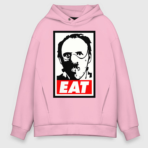 Мужское худи оверсайз Ганнибал Лектор / Светло-розовый – фото 1