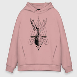 Мужское худи оверсайз Polygonal deer