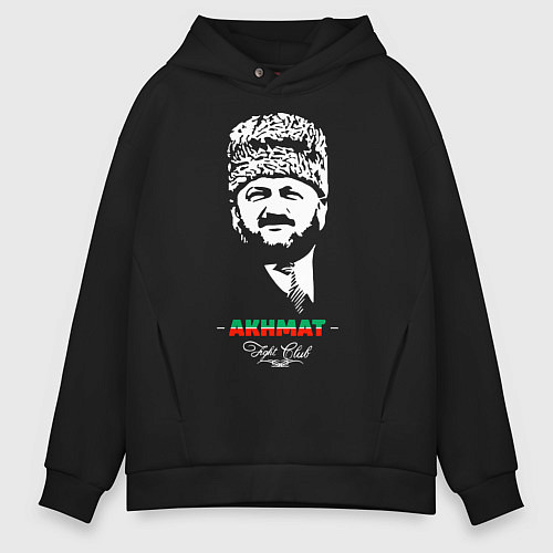 Мужское худи оверсайз Akhmat Fight Club / Черный – фото 1