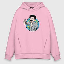 Толстовка оверсайз мужская Борат Fallout Boy, цвет: светло-розовый