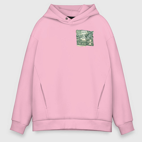 Мужское худи оверсайз Не верь ни кому / Светло-розовый – фото 1