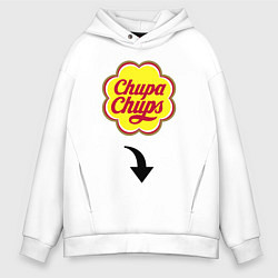 Толстовка оверсайз мужская CHUPA CHUPS, цвет: белый