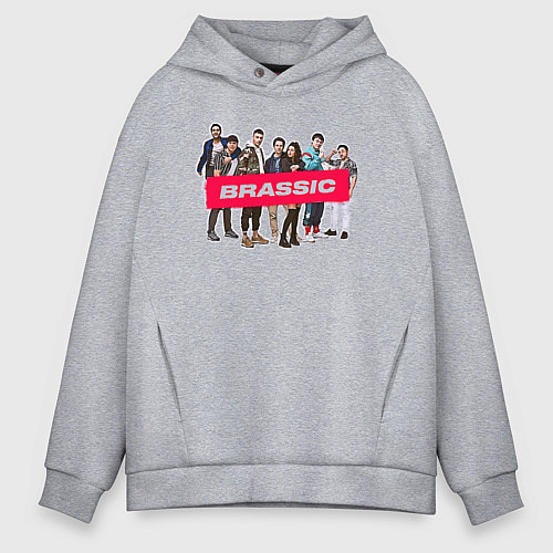 Мужское худи оверсайз Голяк Brassic / Меланж – фото 1