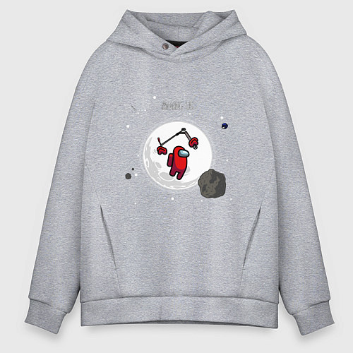 Мужское худи оверсайз Among us самокат фристайл / Меланж – фото 1