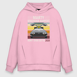 Толстовка оверсайз мужская Back to the Future, цвет: светло-розовый