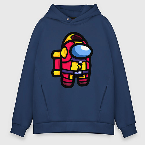 Мужское худи оверсайз Among Us / Тёмно-синий – фото 1