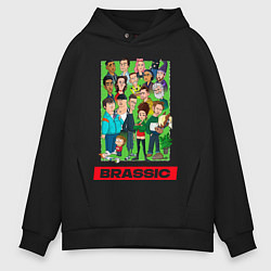 Толстовка оверсайз мужская Brassic Art Голяк, цвет: черный