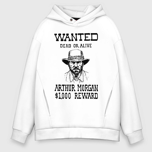 Мужское худи оверсайз RED DEAD REDEMPTION / Белый – фото 1