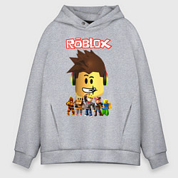 Толстовка оверсайз мужская ROBLOX, цвет: меланж