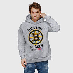 Толстовка оверсайз мужская BOSTON BRUINS NHL, цвет: меланж — фото 2