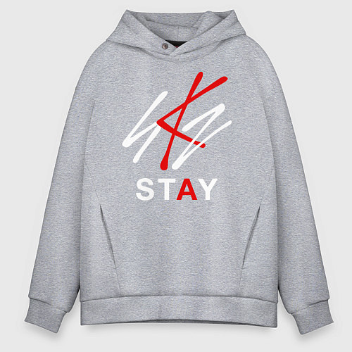 Мужское худи оверсайз STRAY KIDS / Меланж – фото 1