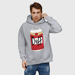 Толстовка оверсайз мужская Duff Beer, цвет: меланж — фото 2