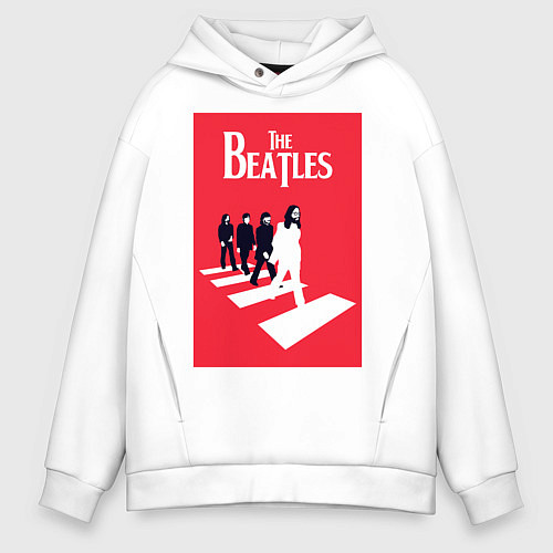 Мужское худи оверсайз The Beatles / Белый – фото 1