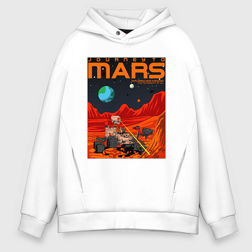 Мужское худи оверсайз Perseverance / Белый – фото 1