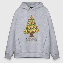 Мужское худи оверсайз Avocado Christmas Tree