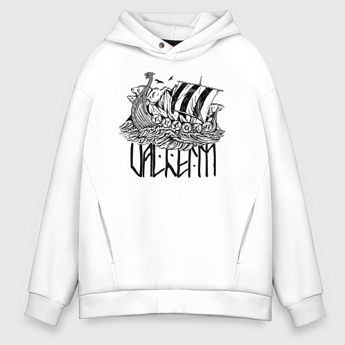 Мужское худи оверсайз Valheim / Белый – фото 1