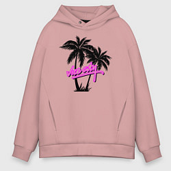 Толстовка оверсайз мужская GTA Vice City, цвет: пыльно-розовый