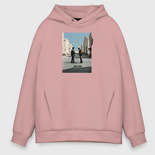 Мужское худи оверсайз Pink Floyd / Пыльно-розовый – фото 1