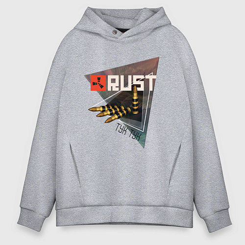 Мужское худи оверсайз Rust Стучим в дверь соседу Раст / Меланж – фото 1
