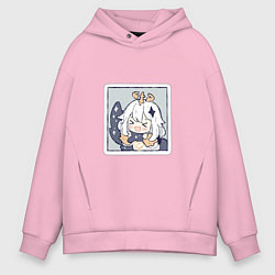 Толстовка оверсайз мужская Паймон, цвет: светло-розовый