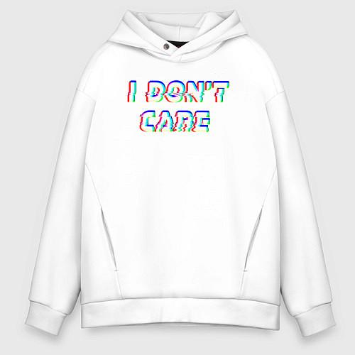 Мужское худи оверсайз Мне Все Равно / Белый – фото 1
