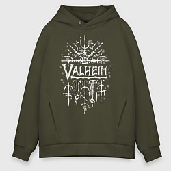 Толстовка оверсайз мужская Valheim, цвет: хаки