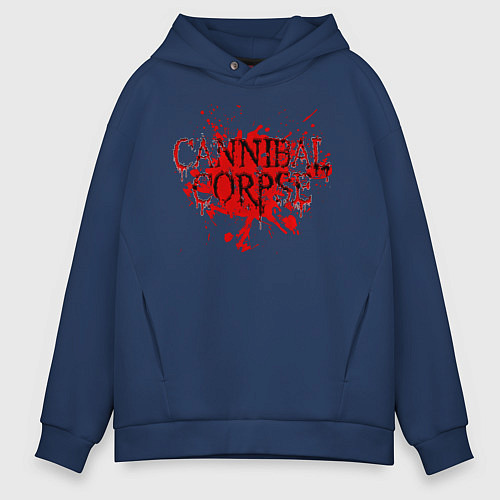 Мужское худи оверсайз Cannibal Corpse / Тёмно-синий – фото 1