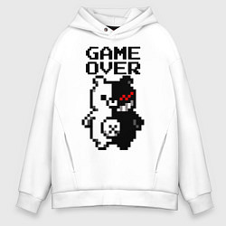 Толстовка оверсайз мужская MONOKUMA GAME OVER, цвет: белый