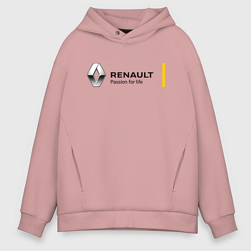 Мужское худи оверсайз RENAULT / Пыльно-розовый – фото 1