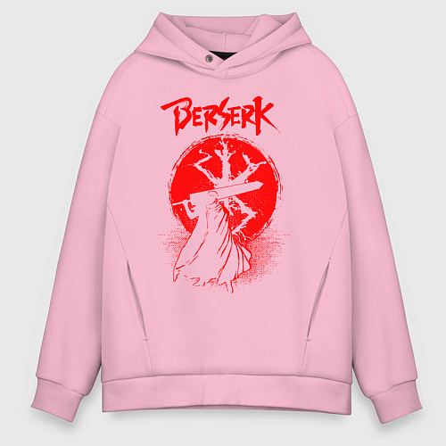 Мужское худи оверсайз BERSERK / Светло-розовый – фото 1