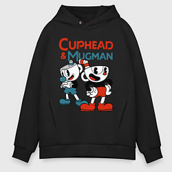 Мужское худи оверсайз Cuphead & Mugman