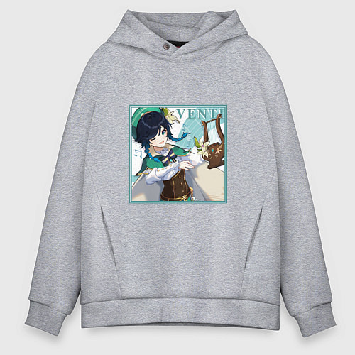 Мужское худи оверсайз Венти / Меланж – фото 1