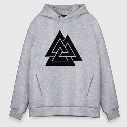 Толстовка оверсайз мужская Валькнут Valknut Z, цвет: меланж