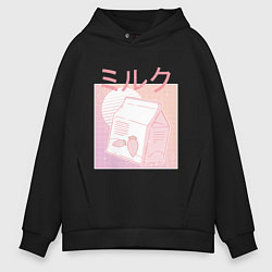 Мужское худи оверсайз Vaporwave Strawberry Milk