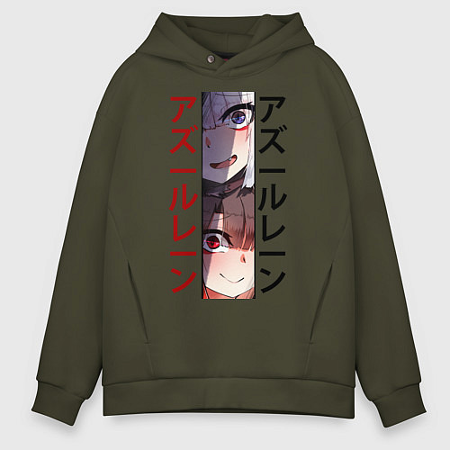 Мужское худи оверсайз Лазурный путь / Хаки – фото 1