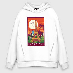 Толстовка оверсайз мужская Париж, цвет: белый