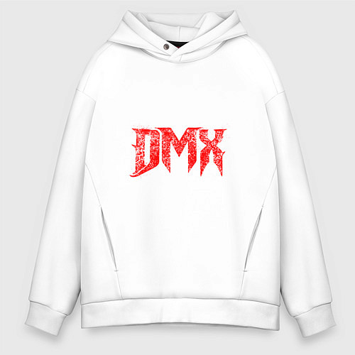 Мужское худи оверсайз Рэпер DMX логотип logo / Белый – фото 1