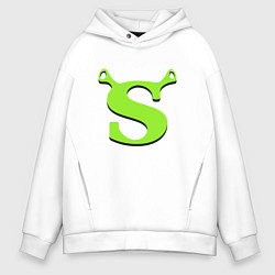 Толстовка оверсайз мужская Shrek: Logo S, цвет: белый