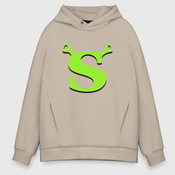 Толстовка оверсайз мужская Shrek: Logo S, цвет: миндальный